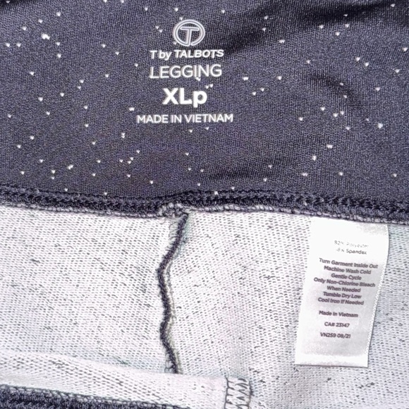 TALBOTS STARDUST (Navy / White) LEGGINGS XL Petite - Picture 2 of 10
